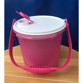 Tupperware Bucket w/ Handle  w/ Matching Seal 5qt New - Pink