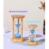 Bamboo Sand Timer 30Minute Hourglass Timer Wooden Sand Clock, Mini