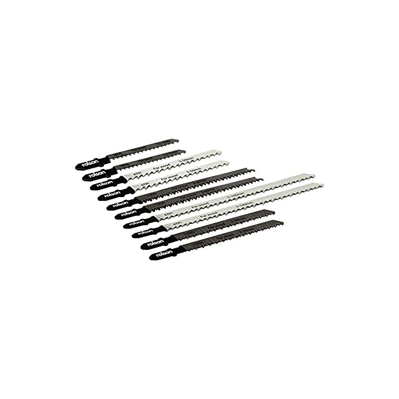 Rolson 58928 10 Piece Jig Saw Blade Set