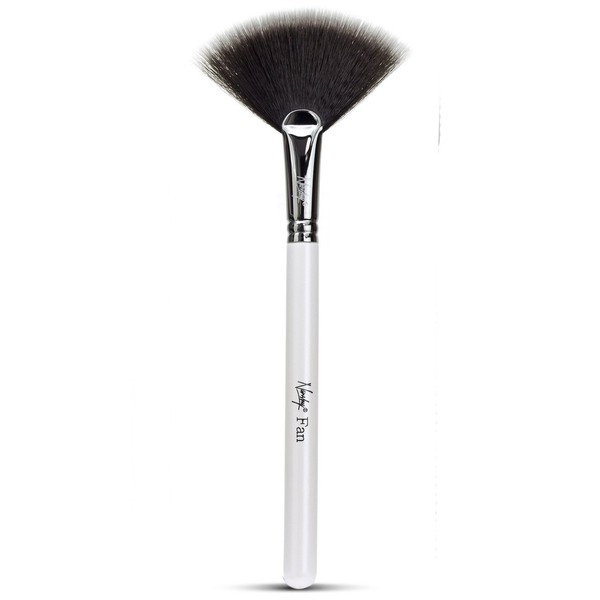 Nanshy Fan Makeup Brush Highlight Contour Bonzer Blush Powder Application (Onyx Black) by Nanshy
