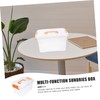 Levemolo 4pcs Storage Box Lid and Handle Double Organizer for