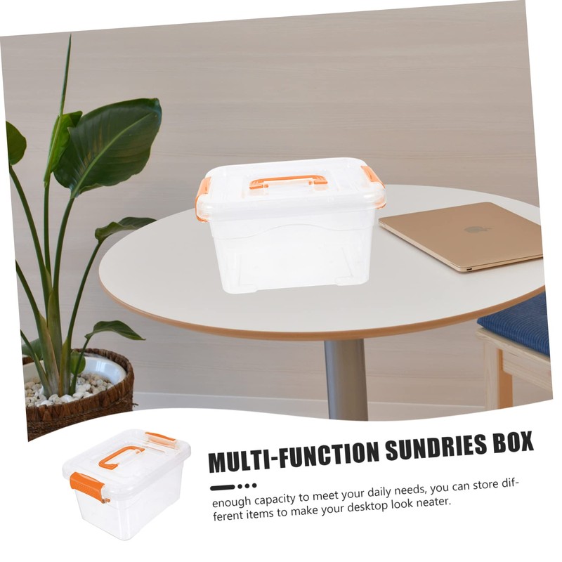 Levemolo 4pcs Storage Box Lid and Handle Double Organizer for