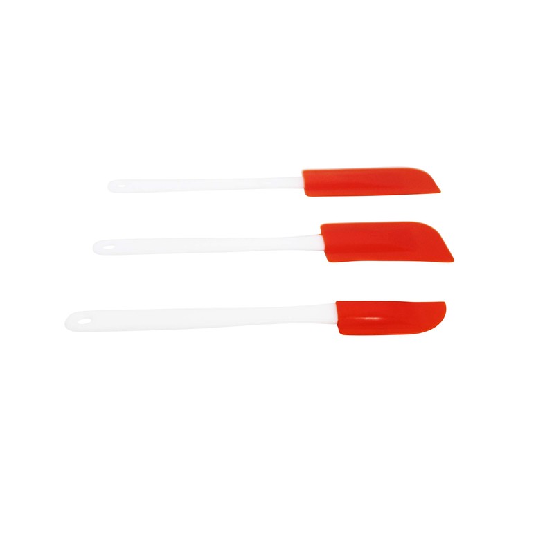 IMUSA USA Plastic Spatula Set, 3-Piece, Orange