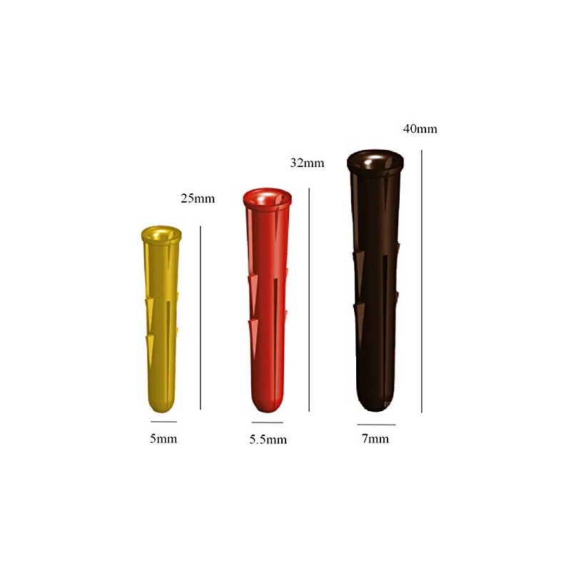 300 x Assorted Wall Plugs Heavy Duty Raw Rawl Fixings