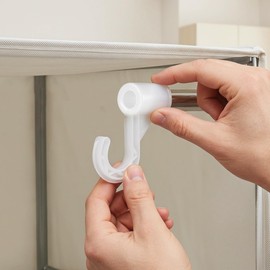 ULTECHNOVO 6 pcs Wardrobe Rod Bracket Adjustable Closet Pole Holder Hooks for Hanging Clothes Heavy Duty Support for Bedroom Wardrobes Quick Install Furniture Connector