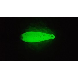 NWF Custom 1.2 oz / 30 gm Glow or UV Coated Jig sinker Lure for Calamari squid ! - Natural Glow