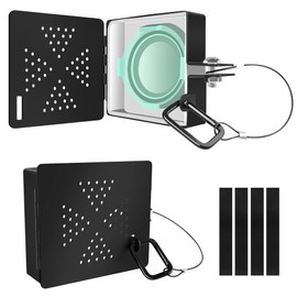 2 Pack Carbon Steel RV Bumper End Cap, for 4 Inch Standard Square Camper Bumpers Sewer Hose Storage Protective Cover with Ventilation Holes, Anti-Rust Coating, Trailer Motorhome Outdoor Accessories