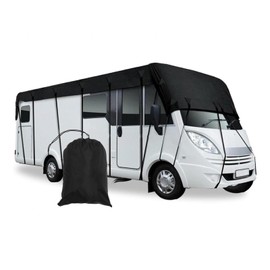 HFKJway 210D Oxford Truck Camper Cover - Foldable, Easy to Clean, Black - 13m3m