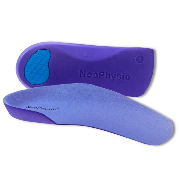 NeoPhysio Slim Line 3/4 Length Orthotic Insoles Great Arch Supports