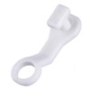 Curtain Glider Hooks White Plastic Curtain Hook, Pack of 50