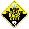 Baby on Board Sign Back Off Baby Feet, Baby On