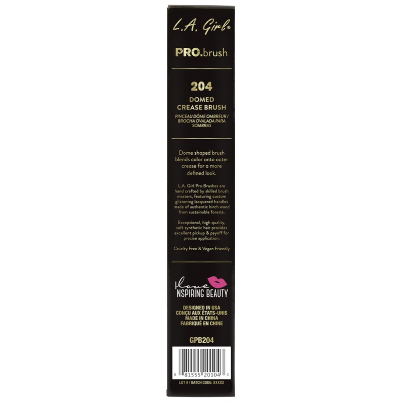 L.A. Girl Pro Cosmetic Brush, Domed Crease, 1 Pound