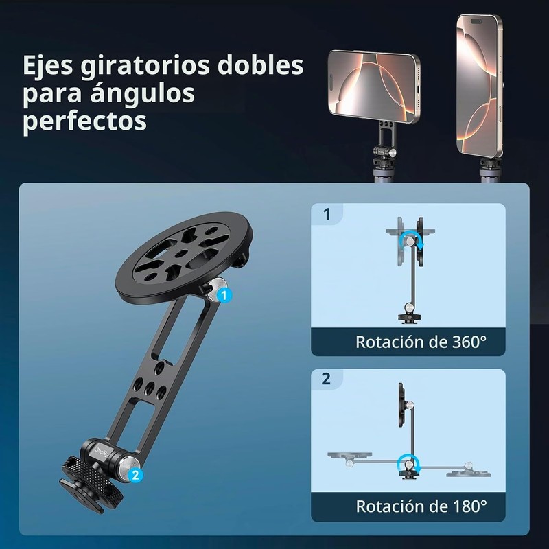 SMALLRIG 5156 - Soporte magnético de metal para teléfono con