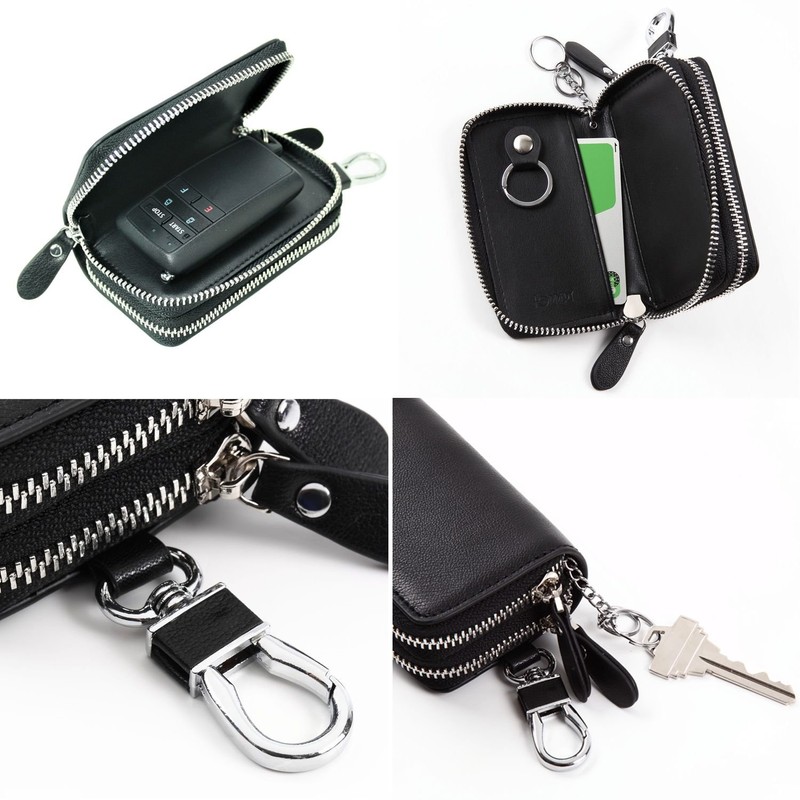 Four Pary Smart Key Case, Bellows Type, Wallet Included, Double