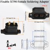 QIANRENON Fixable XT90 Female Soldering Adapter Gold Plated XT90E-F Panel
