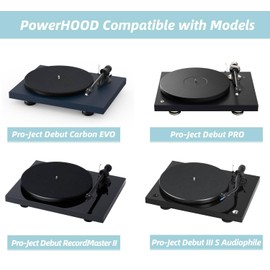 PowerHOOD 15V AC/DC Adapter Compatible with Pro-Ject Debut Carbon EVO/PRO/PRO S/RecordMaster/RecordMaster II/RecordMaster Hires/Esprit DC PS00 PS01/ DC/III S Audiophile Turntable Power Supply
