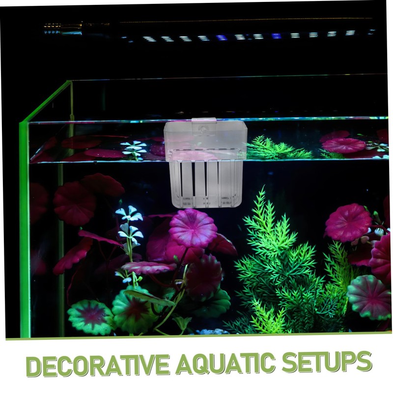 SUPVOX 8pcs Aquarium Hanging Planter Cups Transparent Acrylic Fish Tank