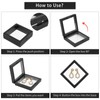 4Pcs 3D Floating Frame with Stand, Challenge Coin Display Holder,