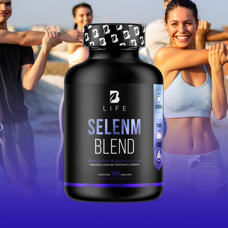 Selenio de 120 Cápsulas. Ingredientes naturales: con Vitamina E para