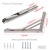YUMORE Folding Shelf Brackets 8", Max Load: 300lb Heavy Duty
