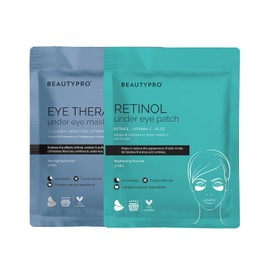 BEAUTYPRO AM/PM EYE ROUTINE Eye Therapy & Retinol Under Eye Gel Patches Multipack 2-in-1 Collagen Green Tea Skincare Treatment for Puffy Eyes Dark Circles & Wrinkles Vegan Multi Award Winning Brand