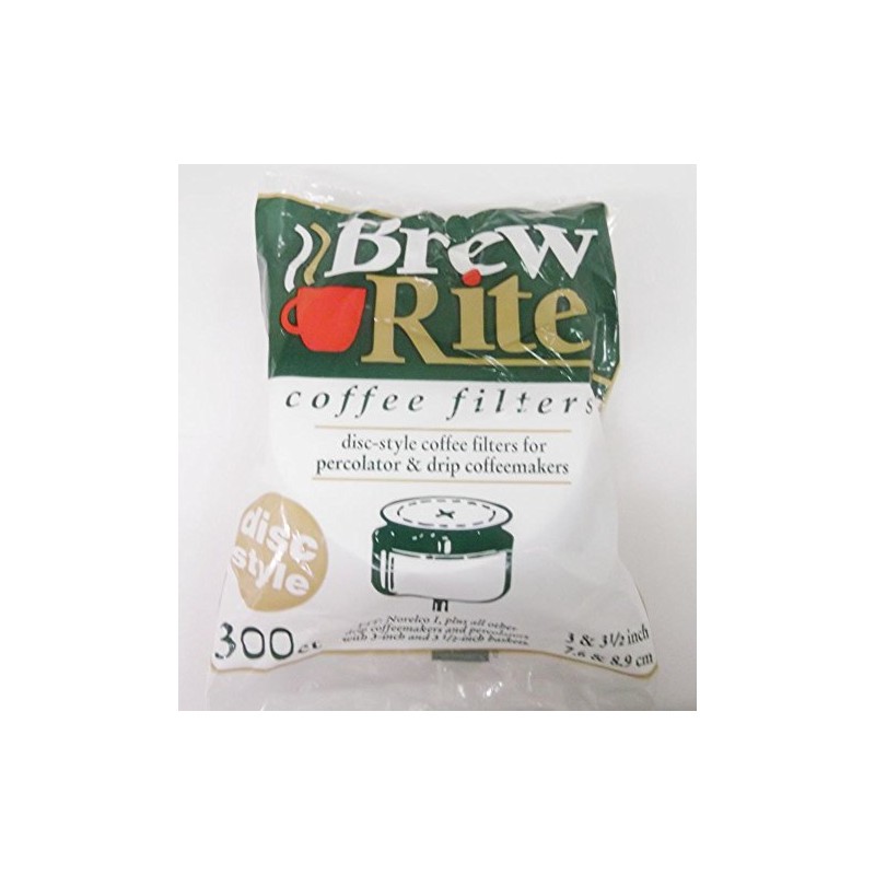 Brew Rite Disc Style 3" 3 1/2" Coffee Filters 300