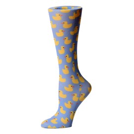 Cutieful Compression Socks Knit Wide Calf 10-18mm/HG (Rubber Duck)