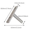 SQXBK 4PCS 2 Inch Heavy Duty Floating Shelf Bracket Silver