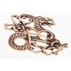 WINDALF Vikings Midga, 5 cm, Midgard Snake Brooch, Bronze, Bronze