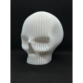 Unbranded Modern Ribbed Skull Sculpture – Tealight Candle Holder & Unique Minimalist Decor