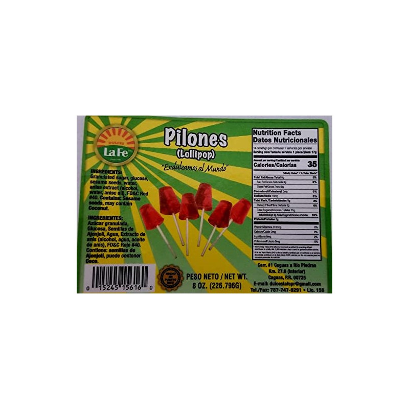 Anise Lolipops (Pilones de Anis) By Fabrica De Dulces La