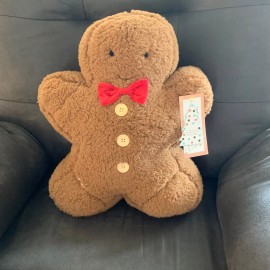 cupcakes & cashmere NEW Cupcakes and Cashmere Gingerbread Man Pillow NEW Christmas Holiday Home