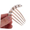 IWOWHERO Versatile Wedding Headpiece Hairpin Side Comb Rhinestone Pearl Bridal