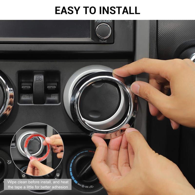 Jimen Compatible with Jeep Wrangler JK & Unlimited 2007-2010, 10PCS