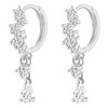 WOVEE Hoop Earrings AAA Zirconia with Drop Pendant Small 10