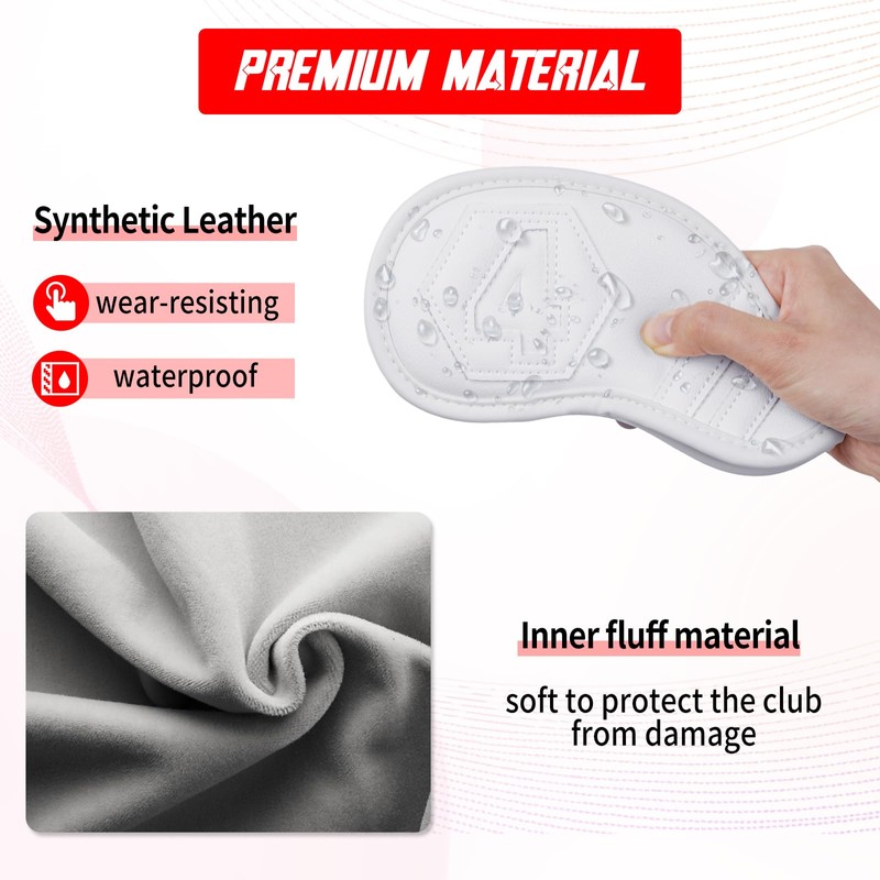 Golf Iron Club Head Covers Magnetic 10pcs 4-9,P,A,S,L Right Hand