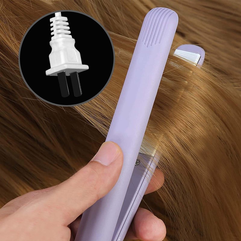 HuGuWdy Mini Hair Straightener，2 in 1 Straight and Curly 100-240V
