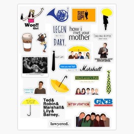 How I Met Your Mother Pack Bumper Sticker Vinyl Decal 5 inches