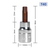2PCS Othmro T40 Torx Bit Socket, 3/8" Drive x T40