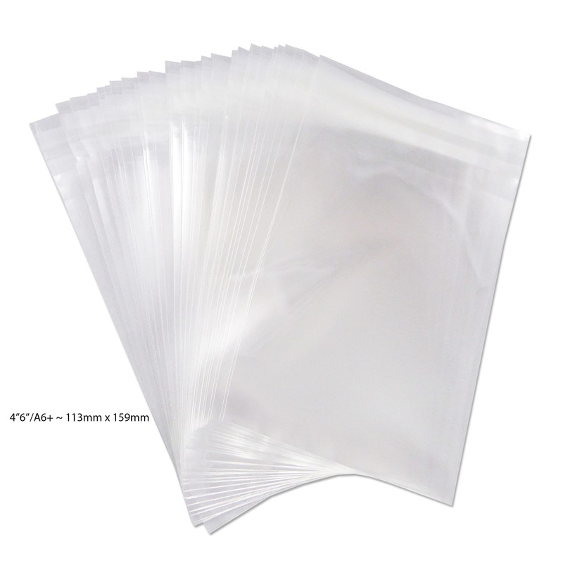 Cellophane Bags Self Seal 113mmx159mm - Clear Cello for 4"x6"
