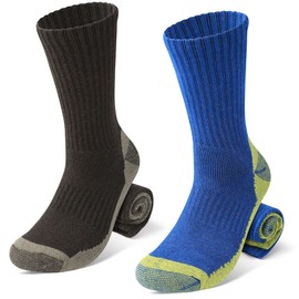 TENYSAF Wool Hiking Socks for Men - Mid weight Mens Crew Merino Wool Athletic Socks for Running Cycling Camping 7-13