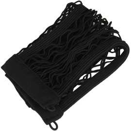 Mikikit Red de Almacenamiento para Scooter y Bicicleta Eléctrica, Red Elástica de Doble Capa, Malla de Nylon y Metal, Negro, Gran Capacidad, para Canasta Delantera y Baúl