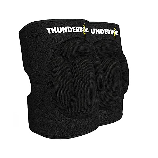 Thunderbolt Knee Pads for Work Anti Collision Volleyball Dance Gardening Kneeling Skateboard Mountain Biking Scootering Dance Basketball Rugby Soccer, DIY Foam Cushion and Anti-Slip Adjustable Straps