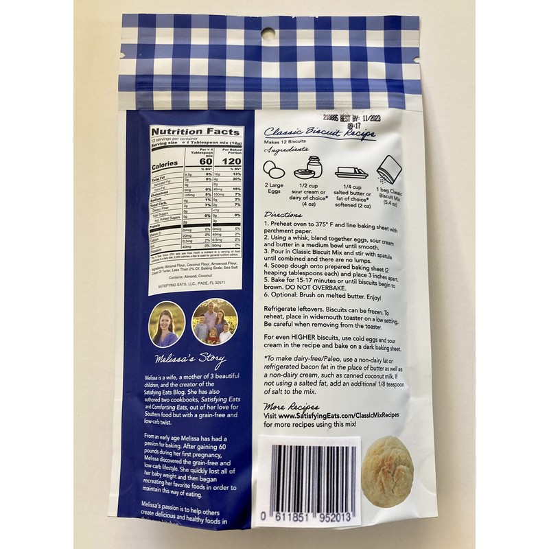 Low-Carb & Gluten-Free EASY Satisfying Eats Classic Biscuit Mix- 3