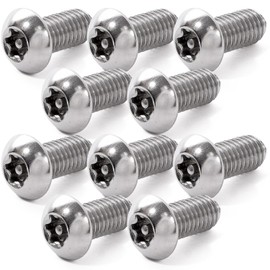 Pstyle PST-141 M8 304 Stainless Steel Screw Bolts for Tamper Prevention, Set of 10 (M8x16mm)