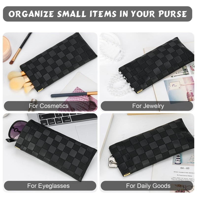 Sightor Sunglasses Case, 2 Pcs Soft Eyeglass Cases Checkered Sunglass