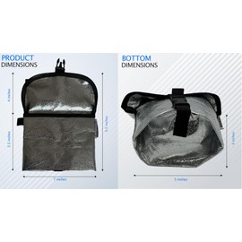 MyBand Insulated Pouch Backpackers Food Cozy - Durable Ripstop Pouch for Freeze Dried Meals - Holds Quart Size Freezer Bags - Lightweight and Packs Flat 5.5” x 7” - Keeps Meals Hot - Utensil Holder