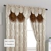 Elegant Comfort Luxurious Beautiful Curtain Panel Set with Attached Valance