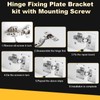 6 Pcs Cabinet Hinge Repair Replacement Kit, Stainless Steel Cabinets