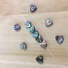 20PCS Heart Beads Abalone Shell Beads Natural Abalone Flat Loose
